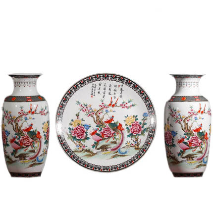 Compatible porcelain for Jahrriesnge phoenix vase set 3pcs cna1049 Compatible porcelain Jahrriesnge for phoenix vase set 3pcs cna1049