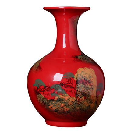 Compatible porcelain for Jahrriesnge red landscape vase cna1352 Compatible porcelain Jahrriesnge for red landscape vase cna1352