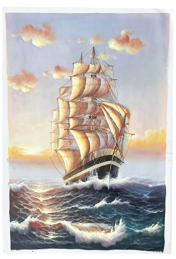 Compatible Oil Painting for JAHRRIESNGE sailboat-lpg0176 Compatible Oil Painting JAHRRIESNGE for sailboat-lpg0176
