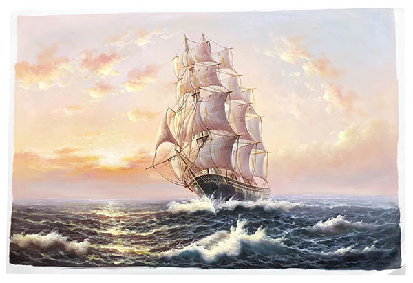 Compatible Oil Painting for JAHRRIESNGE sailboat-lpg0177 Compatible Oil Painting JAHRRIESNGE for sailboat-lpg0177
