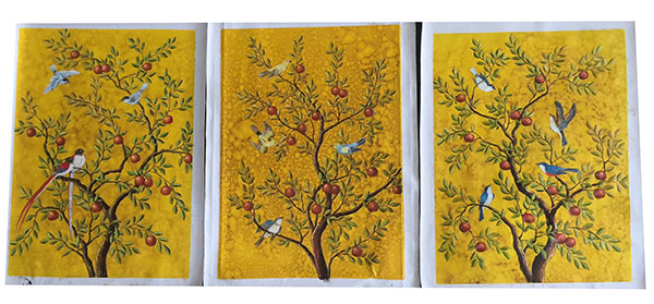 Compatible Oil Painting for Jahrriesnge birds-in-golden-tree-lpg0384 Compatible Oil Painting Jahrriesnge for birds-in-golden-tree-lpg0384