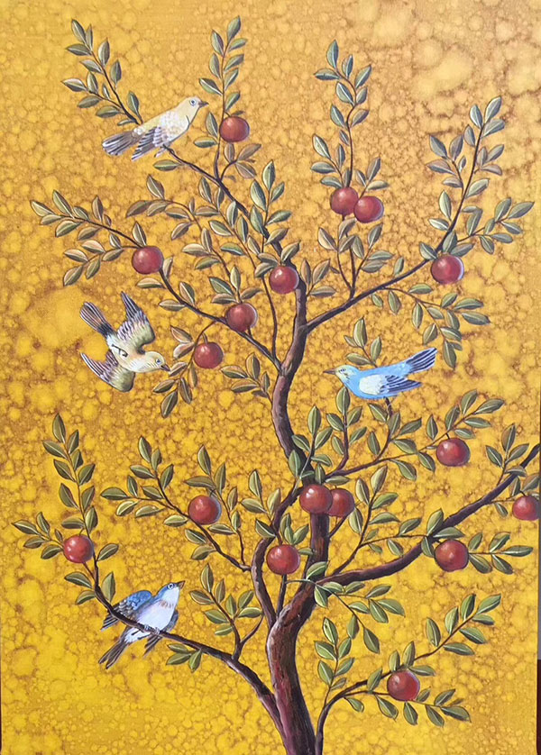 Compatible Oil Painting for JAHRRIESNGE birds-in-the-tree-lpg0388 Compatible Oil Painting JAHRRIESNGE for birds-in-the-tree-lpg0388