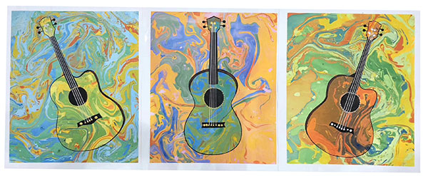 Compatible Oil Painting for JAHRRIESNGE guitar-lpg0418 Compatible Oil Painting JAHRRIESNGE for guitar-lpg0418