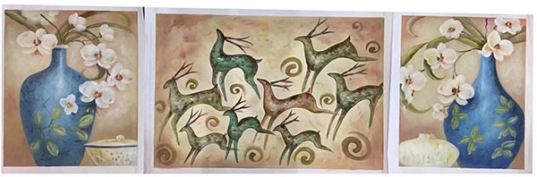 Compatible Floral for JAHRRIESNGE mixed-flowers-deers-lpg1334 Compatible Floral JAHRRIESNGE for mixed-flowers-deers-lpg1334