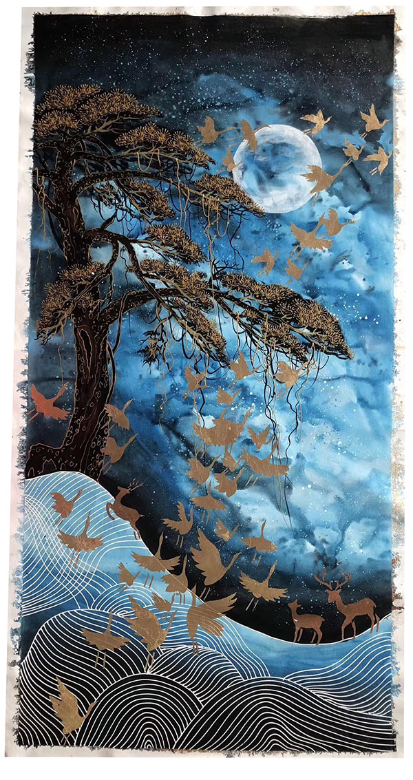 Compatible Landscape Jahrriesnge  for birds-moon-lpg1496 